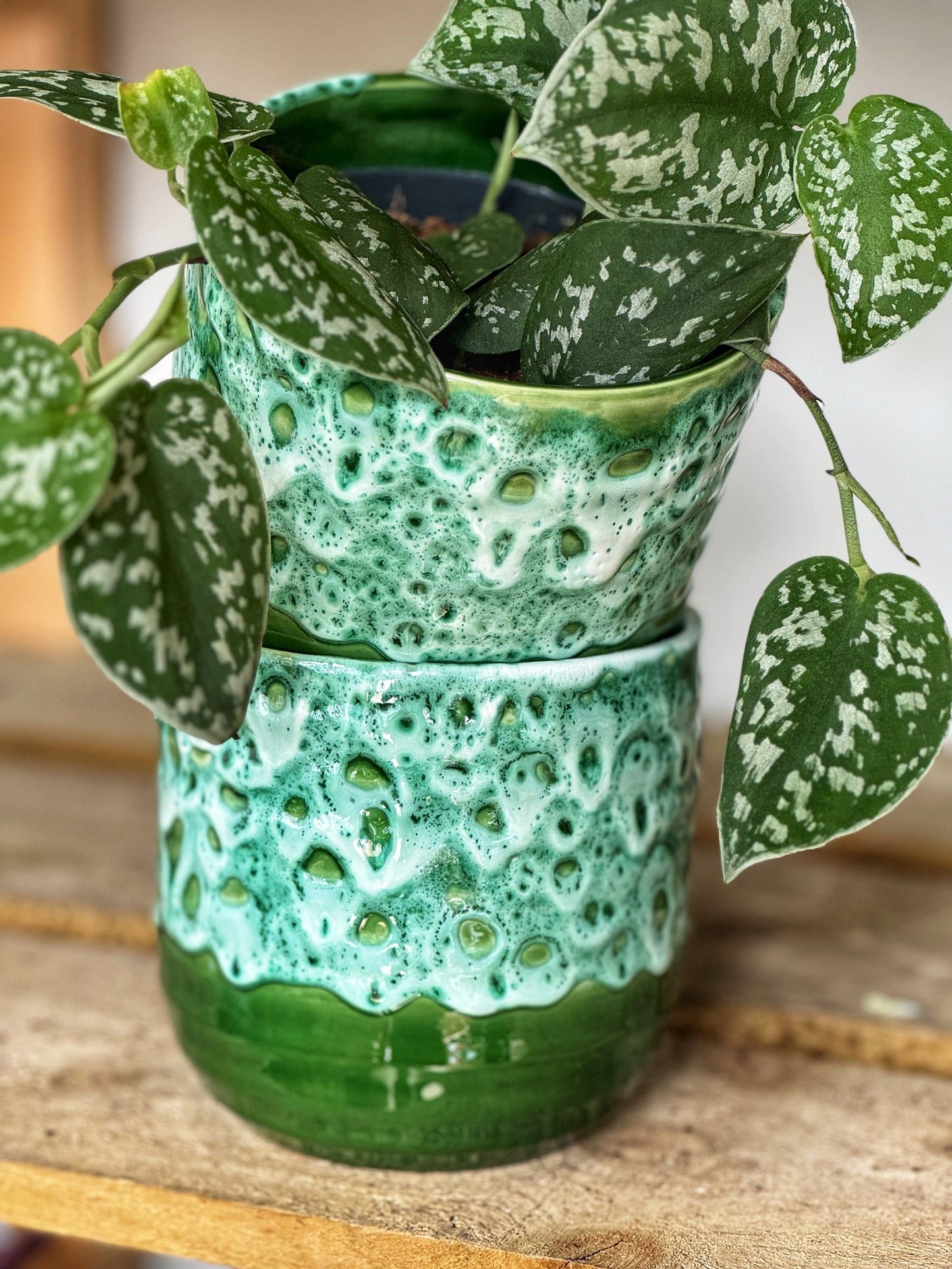 Emerald - Reactive Glaze Pot